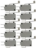 картинка Микропереключатель 10 шт. Dongnan KW3A-16Z5-A200 3-х контактный 16(4)A 250V рычаг с роликом 25мм от магазина Интерком-НН