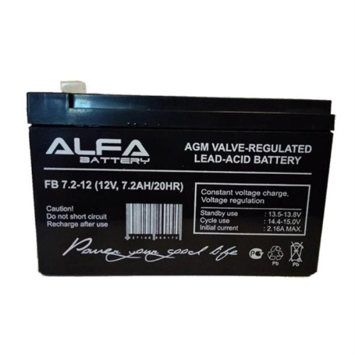 изображение Аккумуляторная батарея ALFA 7-12 (12В, 7А/ч) необслуживаемая магазин Компании Интерком-НН фото 2 картинка ALFA FB 7-12 Аккумуляторная батарея (12В, 7А/ч) необслуживаемая от магазина Интерком-НН фото 2