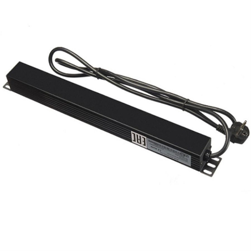 картинка Блок розеток 19", 16А, 8 розеток, шнур 2м, выключатель, черный Netko "S" от магазина Интерком-НН фото 2