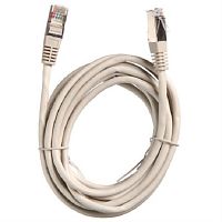 картинка Патч-корд FTP cat. 5e 3.0м ВС, LSZH (серый) экранированный, литой коннектор Technolink от магазина Интерком-НН
