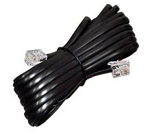 картинка Удлинитель телефонный (6р4с) 10 метра, черный, блистер Netko от магазина Интерком-НН