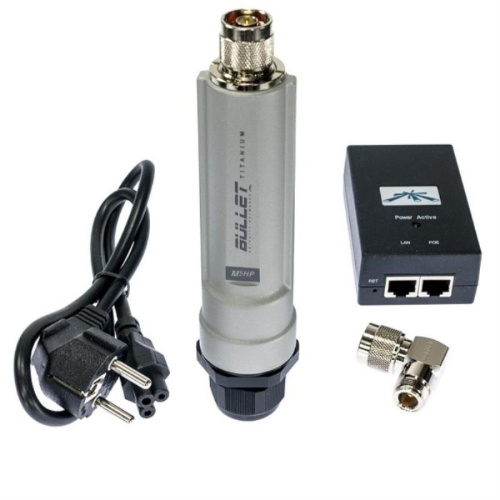 изображение Ubiquiti Bullet M5 Titanium Точка доступа BM5-Ti магазин Компании Интерком-НН картинка Ubiquiti Bullet M5 Titanium Точка доступа BM5-Ti от магазина Интерком-НН