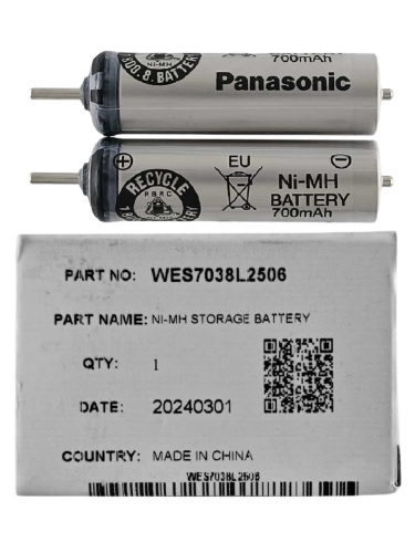 изображение Panasonic WES7038L2506 аккумуляторы 2шт, 700mAh для бритв ES7101/7102/ES7109/ES6002/ES6003/RT31/RT51 магазин Компании Интерком-НН фото 2 картинка Panasonic WES7038L2506 аккумуляторы 2шт, 700mAh для бритв ES7101/7102/ES7109/ES6002/ES6003/RT31/RT51 от магазина Интерком-НН фото 2