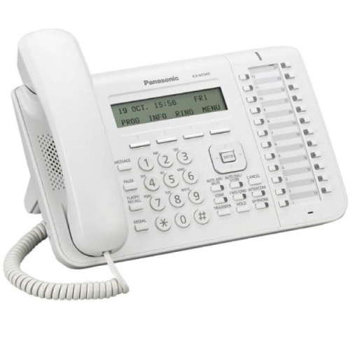 изображение Panasonic KX-NT543RU БУ системный IP-телефон с шестистрочным LCD дисплеем, 2 Ethernet порта, белый магазин Компании Интерком-НН картинка Panasonic KX-NT543RU БУ системный IP-телефон с шестистрочным LCD дисплеем, 2 Ethernet порта, белый от магазина Интерком-НН