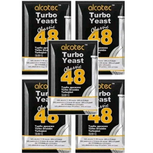 картинка Alcotec Classic 48 Спиртовые турбо дрожжи 130гx5шт от магазина Интерком-НН