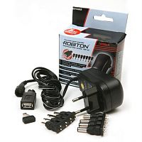 картинка Robiton EN1000S Блок питания 3 В, 4,5 В, 5 В, 6 В, 7,5 В, 9 В, 12 В 1000mA сменные разъемы магазин Интерком-НН являющийся официальным представителем в России картинка Robiton EN1000S Блок питания 3 В, 4,5 В, 5 В, 6 В, 7,5 В, 9 В, 12 В 1000mA сменные разъемы от магазина Интерком-НН