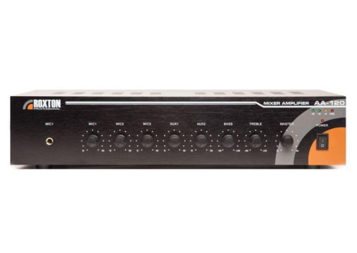 изображение Roxton AA-120 Усилитель трансляционный 120 Вт, 3 микрофонных и 2 линейных входа, настольный магазин Компании Интерком-НН картинка Roxton AA-120 Усилитель трансляционный 120 Вт, 3 микрофонных и 2 линейных входа, настольный от магазина Интерком-НН