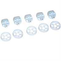 картинка Комплект ручек 01041652 для электроплиты (стиль 1D/1C) без таймера Дарина EM141, 241, EC141 (белые) от магазина Интерком-НН