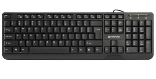 изображение Проводная USB клавиатура, черная Defender OfficeMate HM-710 (45710) магазин Компании Интерком-НН картинка Defender OfficeMate HM-710 (45710) Проводная USB клавиатура, черная от магазина Интерком-НН
