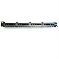 картинка Патч-панель  UTP, 19", 24 порта RJ45, cat.5е, 1U, Dual Type, "L" от магазина Интерком-НН