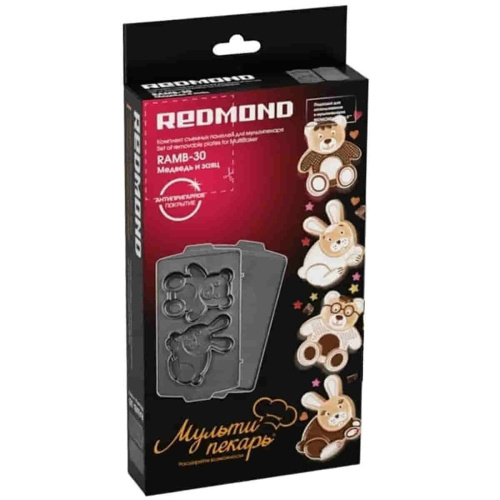 картинка Redmond RAMB-30 панель "медведь и заяц" 2шт (форма для выпечки фигурного печенья) для мультипекаря  от магазина Интерком-НН