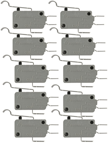 картинка Микропереключатель 10 шт.Dongnan KW3A-16Z6-A200 3-х контактный 16(4)A 250V с рычагом 27мм от магазина Интерком-НН фото 2