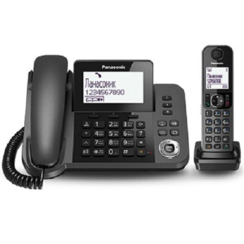 изображение Беспроводной телефон Panasonic KX-TGF320RUM DECT (радиотелефон) цвет: черный металлик магазин Компании Интерком-НН картинка Panasonic KX-TGF320RUM - Беспроводной телефон DECT (радиотелефон) цвет: черный металлик от магазина Интерком-НН