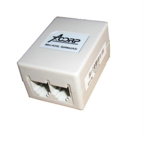 изображение Сплиттер для ADSL-модема Acorp "Mini ADSL Splitter (A3)" (APN735) магазин Компании Интерком-НН картинка Сплиттер для ADSL-модема Acorp "Mini ADSL Splitter (A3)" (APN735) от магазина Интерком-НН