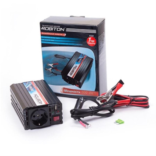 картинка Robiton R300 Автомобильный преобразователь напряжения 300Вт с USB выходом от магазина Интерком-НН