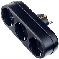 картинка Perfeo PF_C3360 сетевой разветвитель "RU POWER'' 3 гнезда, 16А, с заземлением, черный (3L3) от магазина Интерком-НН