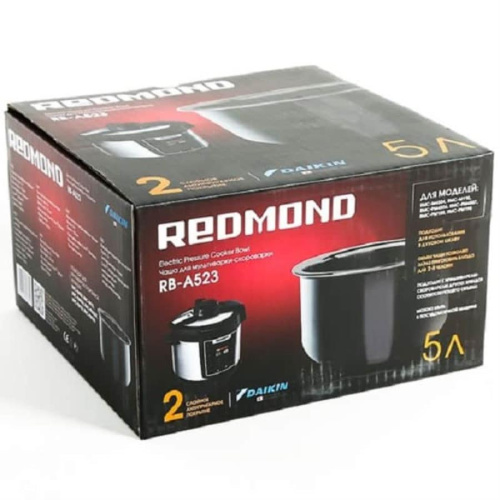 изображение Redmond RB-A523 (RIP-А4) чаша (кастрюля) 5 литров для мультиварки-скороварки RMC-M4504, PM4506, M110 магазин Компании Интерком-НН фото 3 картинка Redmond RB-A523 (RIP-А4) чаша (кастрюля) 5 литров для мультиварки-скороварки RMC-M4504, PM4506, M110 от магазина Интерком-НН фото 3