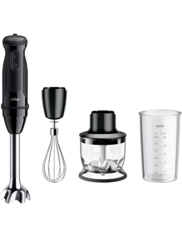 картинка Braun MQ50202MBK блендер погружной 1000Вт регулировка оборотов, режим турбо, цвет черный  от магазина Интерком-НН