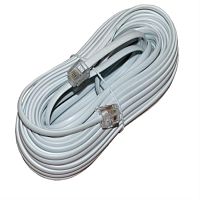 картинка Удлинитель телефонный (6р4с) 20 метра, белый блистер Netko от магазина Интерком-НН