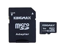 картинка Память Micro SD 16Gb Kingmax class10 (SD adapter) от магазина Интерком-НН