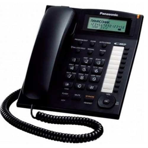 изображение Проводной телефон Panasonic KX-TS2388RUB, цвет черный магазин Компании Интерком-НН картинка Panasonic KX-TS2388RUB проводной телефон, цвет черный от магазина Интерком-НН