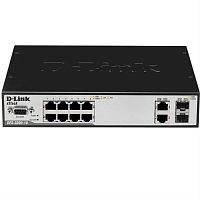 картинка D-Link DES-3200-10/A1 Управляемый коммутатор D-Link 2 уровня с 8 портами от магазина Интерком-НН
