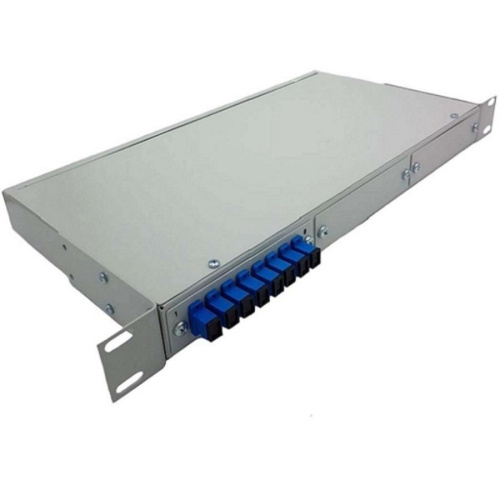 картинка Кросс оптический 19" КОР-24-У SM в сборе на 8 SC портов с пигтейлами и адаптерами  от магазина Интерком-НН