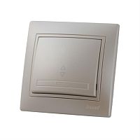 картинка Выключатель 1-клавишный прох. LEZARD MIRA жемчужно-белый перламутр 701-3030-105 от магазина Интерком-НН