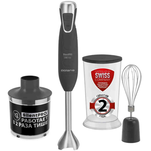 изображение Polaris PHB 1384 Silent погружной блендер 1300Вт, серый магазин Компании Интерком-НН картинка Polaris PHB 1384 Silent погружной блендер 1300Вт, серый от магазина Интерком-НН