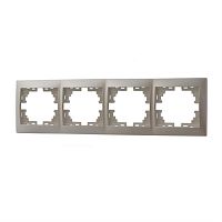 картинка Рамка 4-местная горизонтальная LEZARD MIRA жемчужно-белый перламутр 701-3000-149 от магазина Интерком-НН