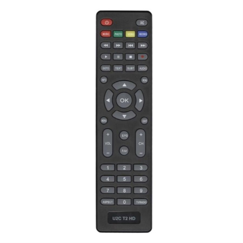 картинка Huayu U2C T2 HD (19174) пульт дистанционного управления (ПДУ) для спутникового ресивера U2C T2 HD от магазина Интерком-НН