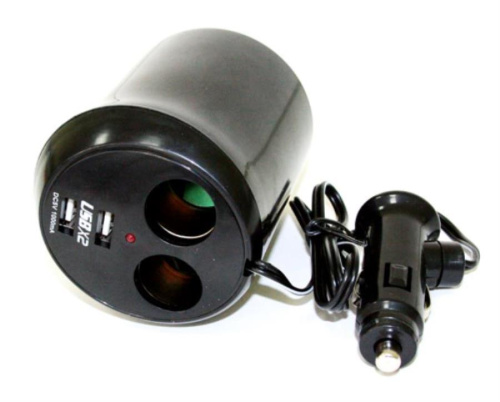 картинка Разветвитель в авто на 2 устройства с USB со шнуром WF-0309 от магазина Интерком-НН