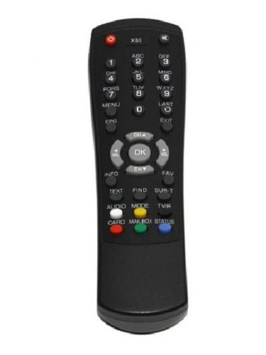 картинка Huayu X80 [16763) пульт дистанционного управления (ПДУ) для спутникового ресивера Globo X80 от магазина Интерком-НН