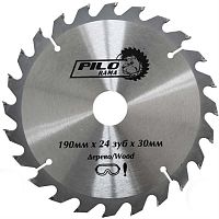 картинка Pilorama 501924 диск пильный по дереву 190x24 зубх30/20/16мм для циркулярных пил от магазина Интерком-НН