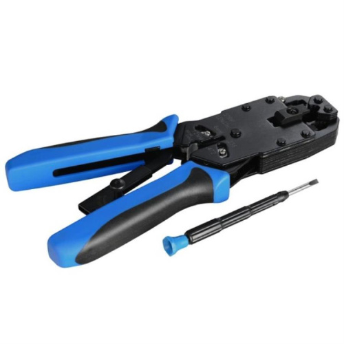 изображение Инструмент HT-2008AR обжимной RJ-45, RJ-12, RJ-11 (8P8C/6P6C/6P4C/4P4C), фиксатор+ отвертка магазин Компании Интерком-НН картинка Инструмент HT-2008AR обжимной RJ-45, RJ-12, RJ-11 (8P8C/6P6C/6P4C/4P4C), фиксатор+ отвертка от магазина Интерком-НН