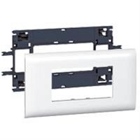 картинка 010994 Суппорт Mosaic с крышкой 85мм, 4 модуля, белый Legrand от магазина Интерком-НН