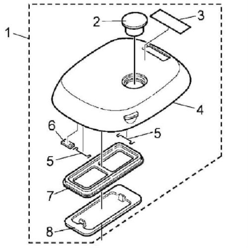 картинка Panasonic ADA39K188-W0 Крышка диспенсера в сборе для хлебопечи SD-2511 от магазина Интерком-НН фото 2