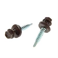 картинка Саморезы кровельные Tech-KREP 4,8x29 RAL8017 наконечник сверло (уп. 250 шт) от магазина Интерком-НН