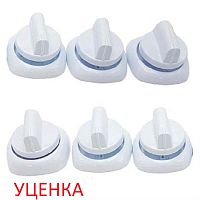 картинка Комплект ручек 01043101 Уценка для газовой плиты Gefest 1300, 1500 (белые) от магазина Интерком-НН