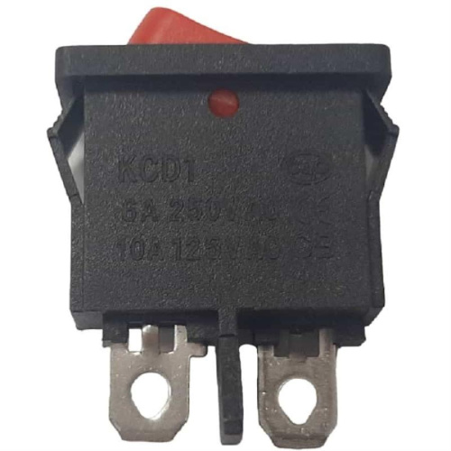 картинка Переключатель клавишный KCD1 (223(4)) красный без подсветки ON-OFF 6A 250VAC от магазина Интерком-НН фото 2