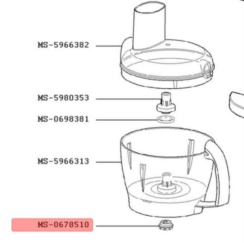 картинка Moulinex MS-0678510 (SS1530001035) Гайка привода чаши для кухонного комбайна от магазина Интерком-НН фото 2