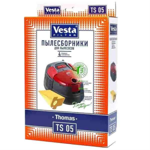 картинка Vesta filter TS05 комплект мешков-пылесборников бумажных (4шт) для пылесоса Thomas от магазина Интерком-НН