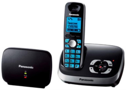 изображение Беспроводной телефон Panasonic KX-TG6541RUB DECT (радиотелефон) с автоответчиком, цвет: черный магазин Компании Интерком-НН картинка Panasonic KX-TG6541RUB - Беспроводной телефон DECT (радиотелефон) с автоответчиком, цвет: черный от магазина Интерком-НН
