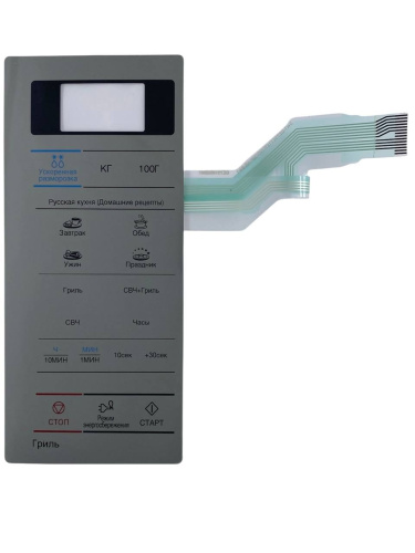 картинка Samsung DE34-00383N сенсорная панель управления микроволновой печи GE731KR-S/BWT, GE731KR-S серебрис от магазина Интерком-НН