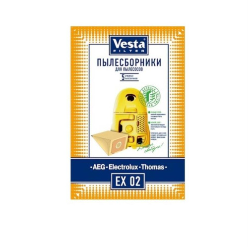 изображение Мешок- пылесборник бумажный Vesta filter для пылесоса AEG, ELECTROLUX, ZANUSSI EX02 магазин Компании Интерком-НН картинка Vesta filter EX02 Мешок-пылесборник бумажный для пылесоса AEG, ELECTROLUX, ZANUSSI от магазина Интерком-НН