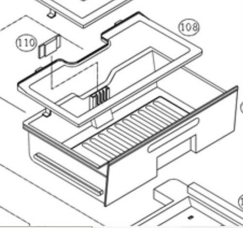картинка Panasonic CNRAH-20879T Стеклянная полка для холодильника NR-D511, NR-D512, NR-D53 от магазина Интерком-НН