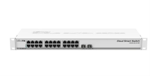 картинка CSS326-24G-2S+RM Коммутатор MikroTik 24 x 10/100/1000 Мбит/с RJ45, 2 x 1/10 ГБит/с SFP+ от магазина Интерком-НН