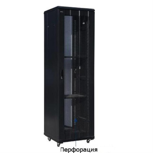 картинка Шкаф напольный 19", 42U (600x1000) черный (WT-2041С-42U-WO-600x1000-B) от магазина Интерком-НН фото 2
