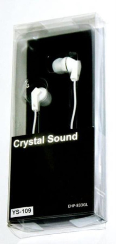 картинка Наушники MP3/MP4 Crystal Sound (стерео) черные YS-109-B от магазина Интерком-НН фото 2