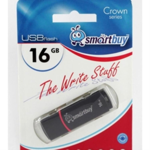 картинка Память USB 16Gb  Smart Buy Crown черный 2.0 (SB16GBCRW-K) от магазина Интерком-НН фото 2